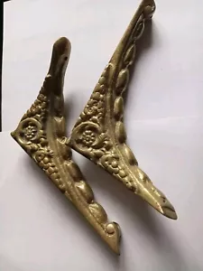 Vintage Sconces Pair Solid Brass 5" × 4" Inches Decorative Display - Picture 1 of 9