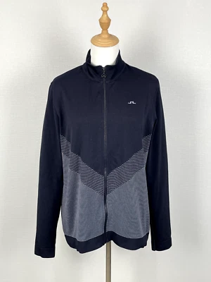 J. Lindeberg Women's Blue Full Zip Long Sleeve High Neck Golf Jacket Size L - Image 1 of 4