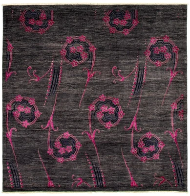 Traditional Hand-knotted Oriental Carpet 8'0" x 8'0"  Area Rug - Image 1 of 4