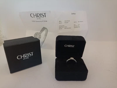 Christ Damenring 585er Weißgold 20 Diamanten 0,30 Karat Gr. 54 Neu  - Bild 1 von 4