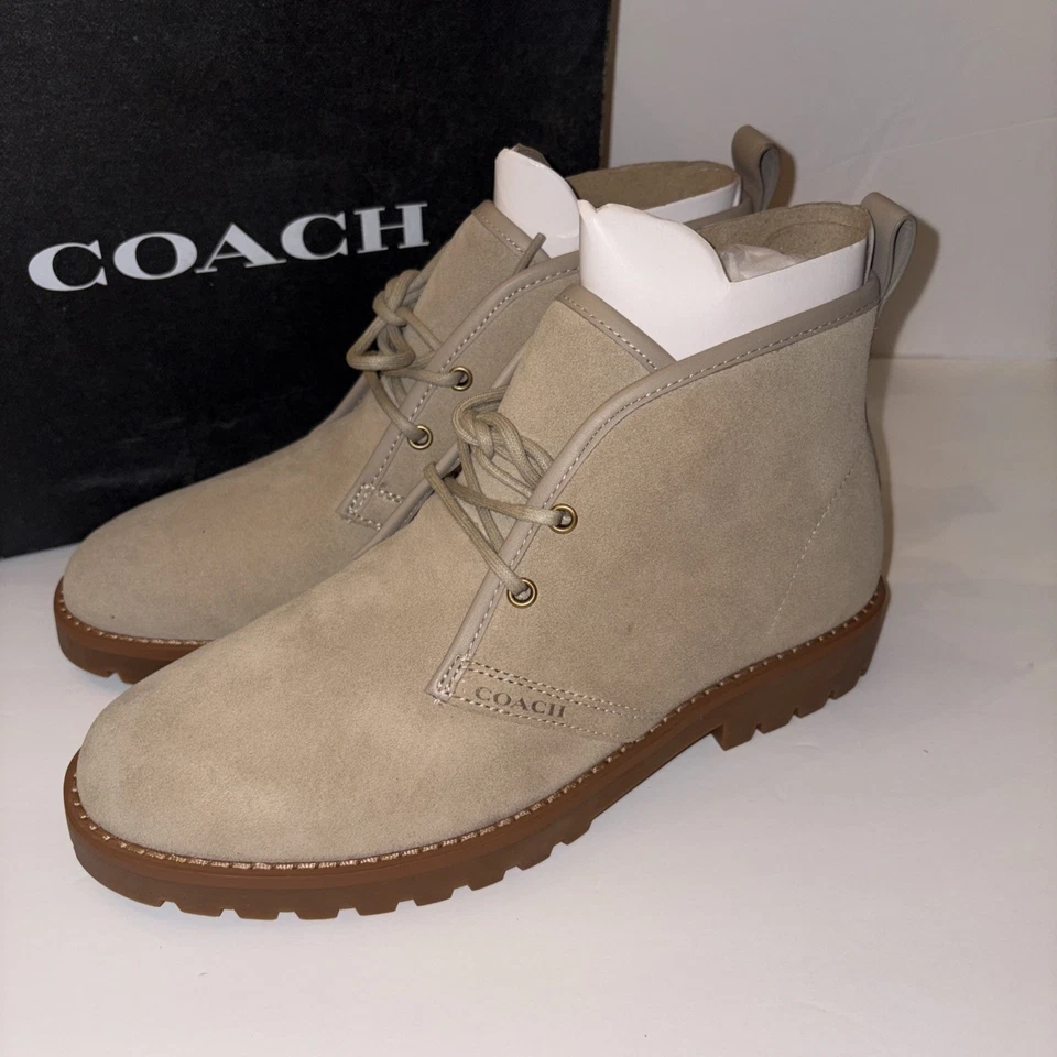 Coach Mens Desert CC747 Black Lace-Up Round Toe Ankle Chukka Boots Size 9D