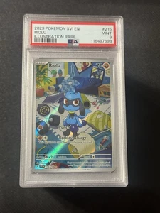 2023 Pokemon Scarlet & Violet RIOLU 215/198 Illustration Rare PSA 9 - Picture 1 of 1