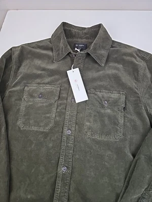 AG Adriano Goldschmied Green Cedar Aiden Utility Corduroy Shirt Mens Size Small  - Image 1 of 4