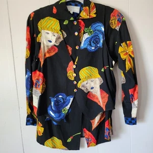 RARO! Blusa y Chaleco Dorothy Schoelen Platinum Petites Talla S Dama en Sombrero - Imagen 1 de 13