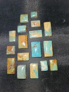 Kingman Turquoise Cabochons Backed 17 pieces 185.50 carats total - Picture 1 of 5