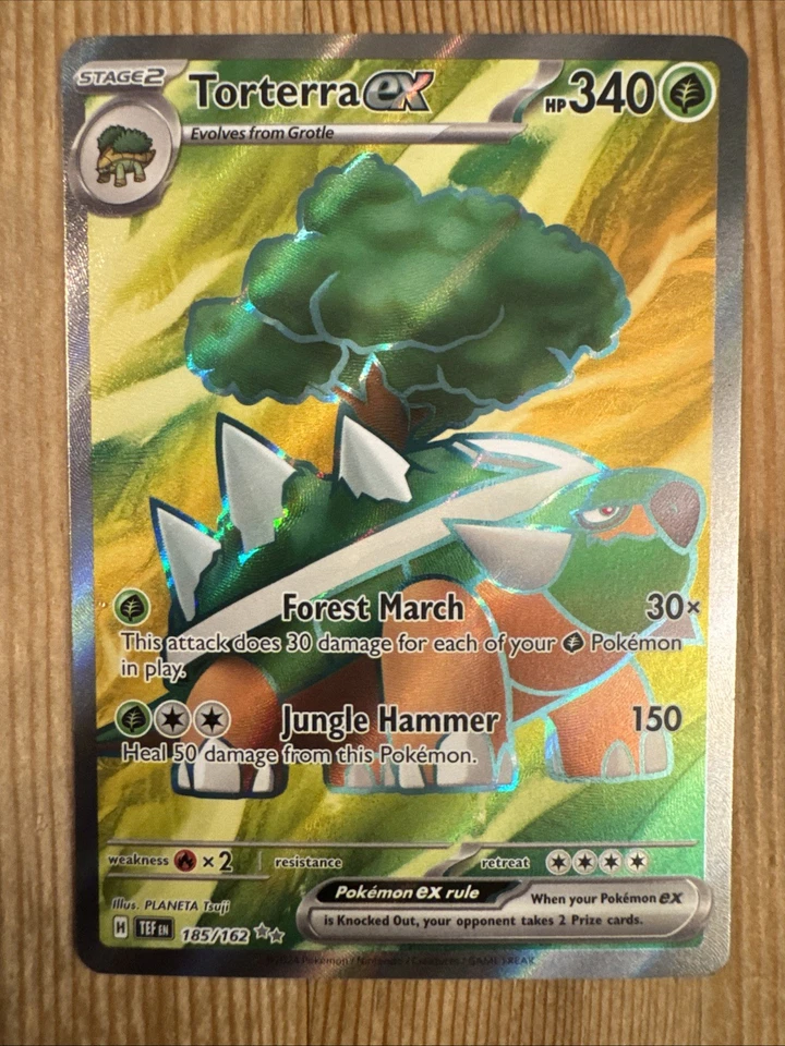Torterra ex 185/162 SV05: Temporal Forces Holo Pokemon NM - Image 1 of 2