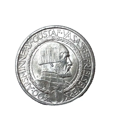 1921 W SWEDEN 2 Kronor Gustaf V 400th Anniversary of Political Liberty Silver #1 - Image 1 of 4