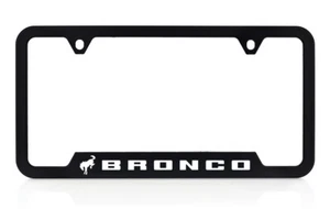 Ford Bronco Black Plastic License Plate Frame Tag Holder - Foto 1 di 3
