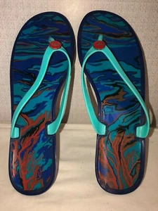 CORREAS DE GOMA SAKROOTS TURQUESA/MULTICOLOR/CHANCLAS TALLA. 9 - Imagen 1 de 5