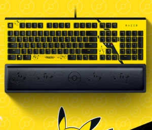 Razer x Pokémon Pikachu Wired Gaming Mechanical Keyboard+Rest - Picture 1 of 3