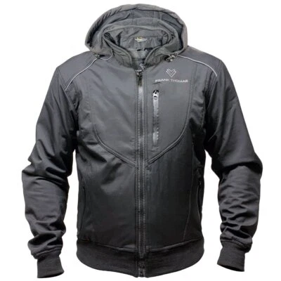 Sudadera con capucha Frank Thomas Charger para motocicleta clase CE para hombre negra Foto 1 de 4