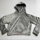 Holister Womens Gray Cropped Hoodie Jacket Size Xs Super Soft Pullover