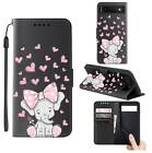 Cartoon Phone Flip Leather Case Wallet Cover For Google Pixel 8 Pro 7a 6a 5 4a 3