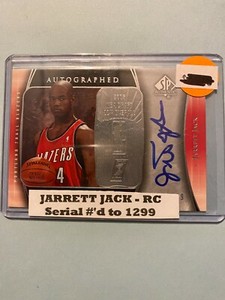 A22,004 - 2005-06 SP Authentic #122 Jarrett Jack Auto/1299 RC