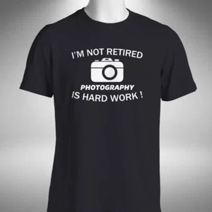 Retirement Photography T-Shirt Funny Retired Work Photo Bird Train Nature - Picture 1 of 4