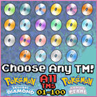 Choose Any Tm In Pokemon Brilliant Diamond Shining Pearl 01 100 Tms Tm26 Bdsp