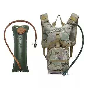 BINGOX Tactical Molle Hydration Pack Backpack with 3L TPU Water Bladder, Militar - Picture 1 of 15