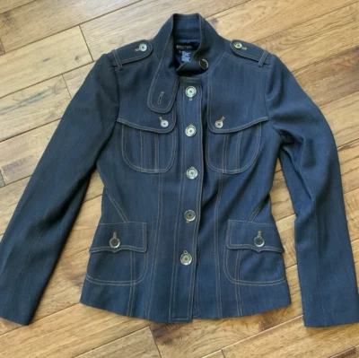 Etcetera Stitched Denim Style Blazer, size 4 - Image 1 of 4