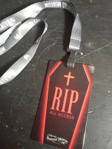 Cordino da collezione Zak Bagans The Haunted Museum RIP Pass avventure fantasma - Foto 1 di 4