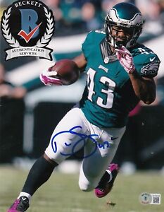 DARREN SPROLES  PHILADELPHIA EAGLES  BECKETT AUTHENTICATED ACTION SIGNED 8x10