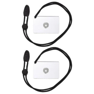 2 Pcs Hiking Signal Mirror Emergency Reflectors Survival for Backpacking - Picture 1 of 12