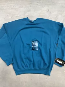 vtg tultex XL blank raglan sleeve crew nwt teal ladies - Picture 1 of 9