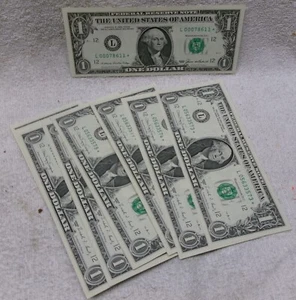 * 1985 - SAN FRANCISCO - L - $1.00 STAR NOTE w PLASTIC HOLDER - LOW Number UNC - Picture 1 of 3