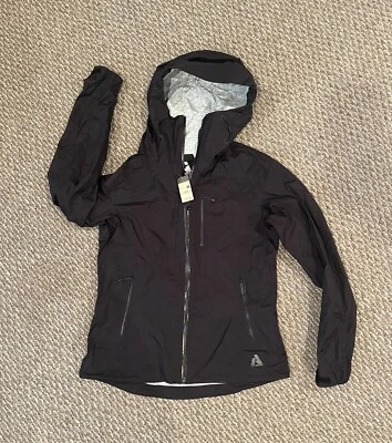 NUEVO CON ETIQUETAS Chaqueta de Lluvia Eddie Bauer Mujer Mediana First Ascent Whittaker Viento Negro Foto 1 de 4