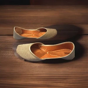 Zebidah Damenschuhe glitzernd metallic bequem formell flach Größe US 5,5 silberfarben - Bild 1 von 7