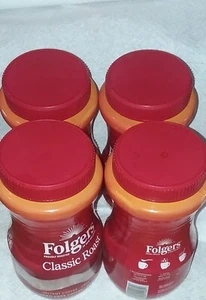 Empty 12 oz plastic Folgers can jar container. Pack of 4. 7 3/4 X 4 inches Craft - Picture 1 of 3