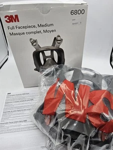3M 6800 Full Facepiece Reusable Respirator, Medium, Black, New Open Box - Picture 1 of 6