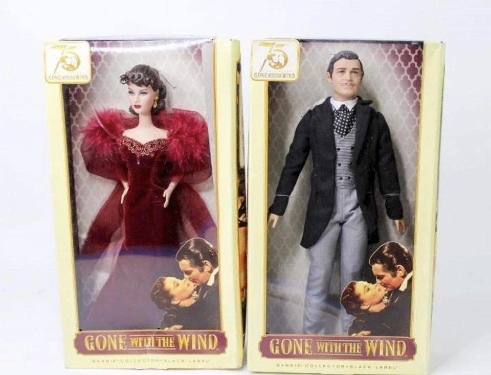 Barbie 75 Aniversario Etiqueta Negra Lo que el viento se llevó Set Foto 1 de 4
