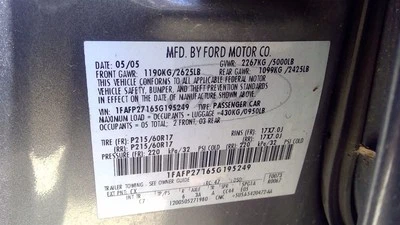 Driver Front Door Electric Keyless Entry Fits 05-07 FIVE HUNDRED 247821 Foto 1 de 4