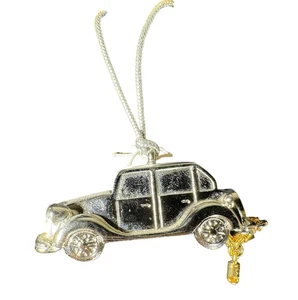 Vintage silvertone Gloria Duchin Collectible JUST MARRIED car charm wedding cans - Bild 1 von 10