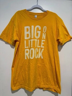 I’M BIG ON LITTLE ROCK Short Sleeve XL Yellow Gold Tee Shirt T-shirt 100% Cotton - Image 1 of 4