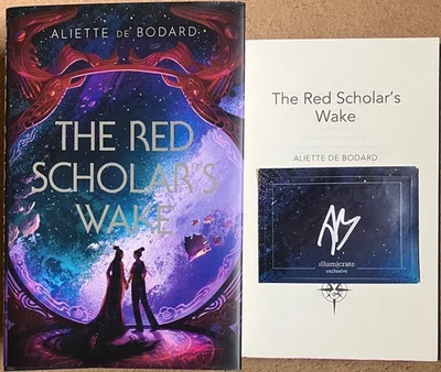 The Red Scholar’s Wake Aliette De Board Book Illumicrate Exclusive Signed First - Image 1 of 4