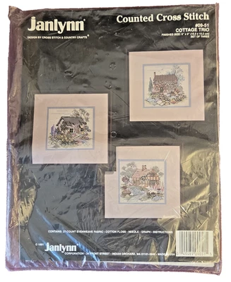 DE COLECCIÓN NUEVO Janlynn Kit Punto de Cruz Contado CONJUNTO TRÍO CABAÑA Punta de Aguja ENVÍO GRATUITO Foto 1 de 4