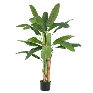 5.3 FT Tall Bird of Paradise Artificial Plant Large Fake Tropical Palm Tree - Picture 1 of 10