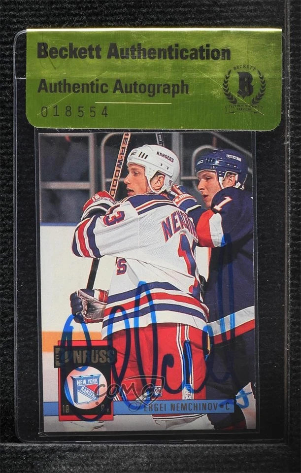 BAS 1993-94 Donruss Sergei Nemchinov #214 Authentic Auto - Image 1 of 2