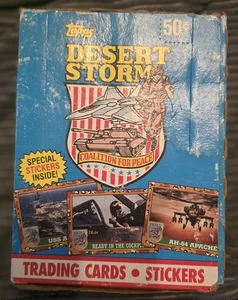 1991 Topps Desert Storm Coalition For Peace Box Of 36 Factory Sealed Packs - Picture 1 of 10
