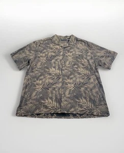 Baracuta Mens 2XB 100% Silk Shirt Button Down Short Sleeve Tropical Jungle Soft - Picture 1 of 5