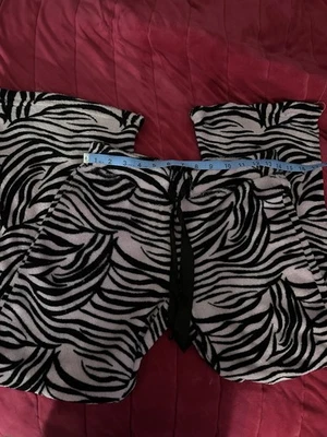 Pantalones de pijama Hot Kiss Y2K rosa cebra talla mediana (E) Foto 1 de 4
