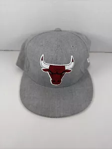 Ultra Game Chicago Bulls NBA Snap Back Cap Mens Hat Gray Flat Bill - Picture 1 of 7