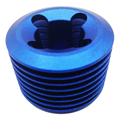 DuraTrax Machined Cylinder Head for Torq .21 Nitro Engine - Dark Blue DTXG1475 - Image 1 of 4