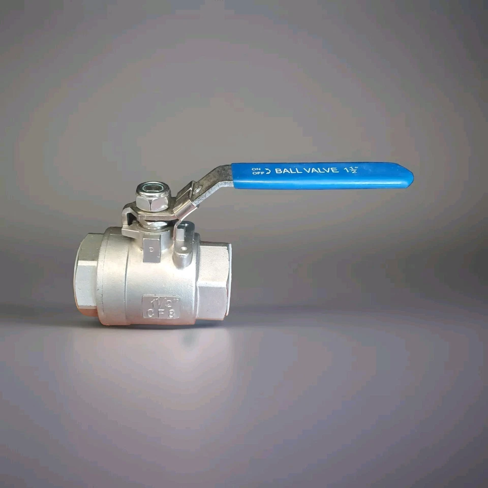 1-1/2" Ball Valve 1000 WOG CF8M Stainless Steel Female NPT Threaded FPT - Image 1 of 4