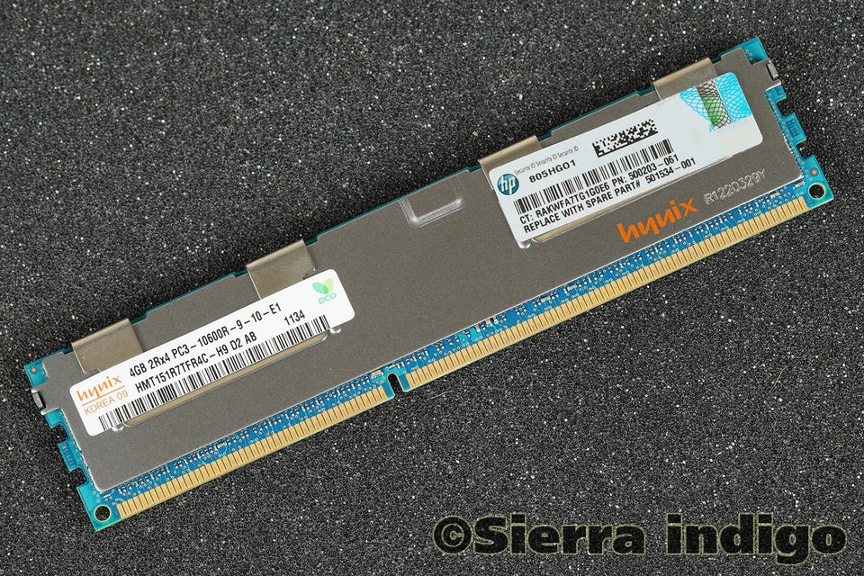HMT151R7TFR4C-H9 Hynix 4GB PC3-10600R-9-10-E1 Server Memory RAM - Photo 1/1
