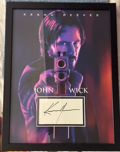 Keanu Reeves John Wick PSA Custom Framed Matted High Quality Autograph 12X16 - Bild 1 von 3