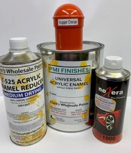 Hugger Orange Gallon Kit Single Stage ACRYLIC ENAMEL Car Auto Paint Kit   - Picture 1 of 2