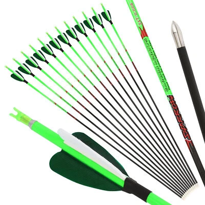 6/12 X 32'' Archery Pure Carbon Arrow SP400-1000 .006'' ID4.2mm Shooting Target - Image 1 of 4
