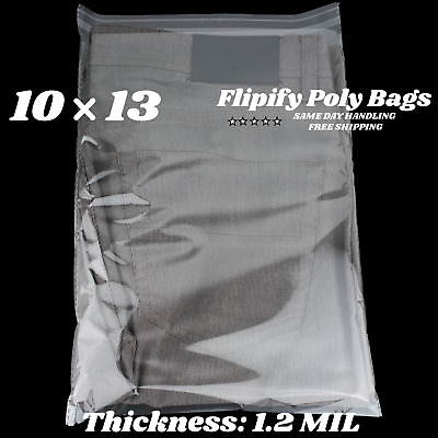 10x13 Clear Resealable T-Shirt/Apparel Self Seal Lip Tape Poly Plastic Bags • 7.90$